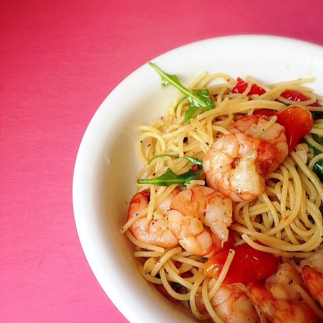 #Throwback to last Thursday... Nothing beats a good hearty meal of crunchy prawn aglio olio! What's for lunch today? #Throwback to last Thursday... Nothing beats a good hearty meal of crunchy prawn aglio olio! What's for lunch today?