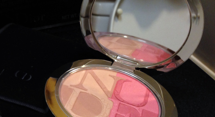 Dior limited edition summer 2013 blusher/bronzer duo Pink Glow (001) palette