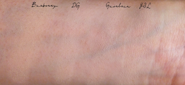 Compact powder foundation comparison swatches