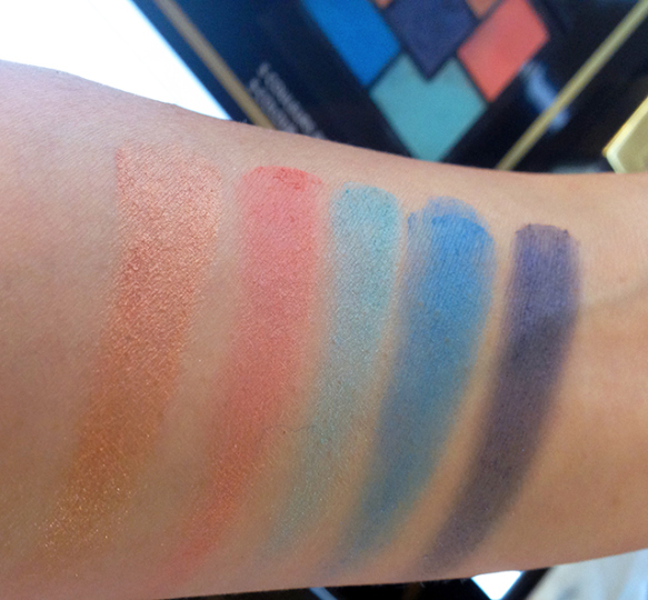 YSL Summer 2014 Bleus Lumiere Collector's Palette swatches