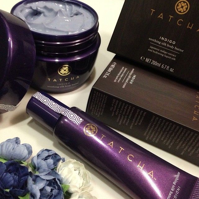 #Tatcha Indigo Collection is at once surprising yet elegantly true to the spirit of Tatcha! I'm in love with refreshing rice scent and the soufflé-light textures! Thank you @tatcha for generously sending me these! #feelingblessed 💌
