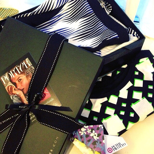 Day 4/5 of #designerluxurychallenge: My Peter Pilotto x Target picks via Net-a-Porter!! Arrived in barely 2 days in a lovely ribboned box and layered with tissue! Such a wonderful way to shop this highly-anticipated collection! 💓💗💕💖!