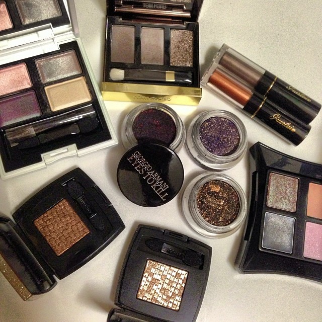 If I were an eyeshadow...I'd be something complex & metallic. Not necessarily purple (surprise!) but instead more likely with a tinge of gold! And most definitely quite a bold shade! Not everything here is a fave, and I'm afraid the duality of some of the shades can't be captured well, but hopefully you get the general idea! Pictured here: 💌 A few of my fave #GiorgioArmani ETKs 💌 #Guerlain Loose Eyeshadow Powders from Summer 2013 💌 #TomFord She Wolf 💌 #SUQQU Ex-11 💌 #Lancome Ombré Hypnose eyeshadow monos from Christmas 2012 💌 #Illamasqua Empower palette 💌 Thank you for this thought-invoking tag @loveforskincare! If I were an eyeshadow...I'd be something complex & metallic. Not necessarily purple (surprise!) but instead more likely with a tinge of gold! And most definitely quite a bold shade! Not everything here is a fave, and I'm afraid the duality of some of the shades can't be captured well, but hopefully you get the general idea! Pictured here: 💌 A few of my fave #GiorgioArmani ETKs 💌 #Guerlain Loose Eyeshadow Powders from Summer 2013 💌 #TomFord She Wolf 💌 #SUQQU Ex-11 💌 #Lancome Ombré Hypnose eyeshadow monos from Christmas 2012 💌 #Illamasqua Empower palette 💌 Thank you for this thought-invoking tag @loveforskincare!