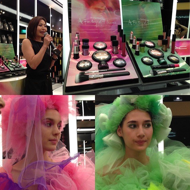 #MAC A Fantasy of Flowers #Cosmetics Showcase for #Spring2014! Sweet pinks, purples, neutral browns mixed in with some bold greens! This limited edition collection is exclusive to TANGS and Takashimaya so be sure to check them out soon!!!