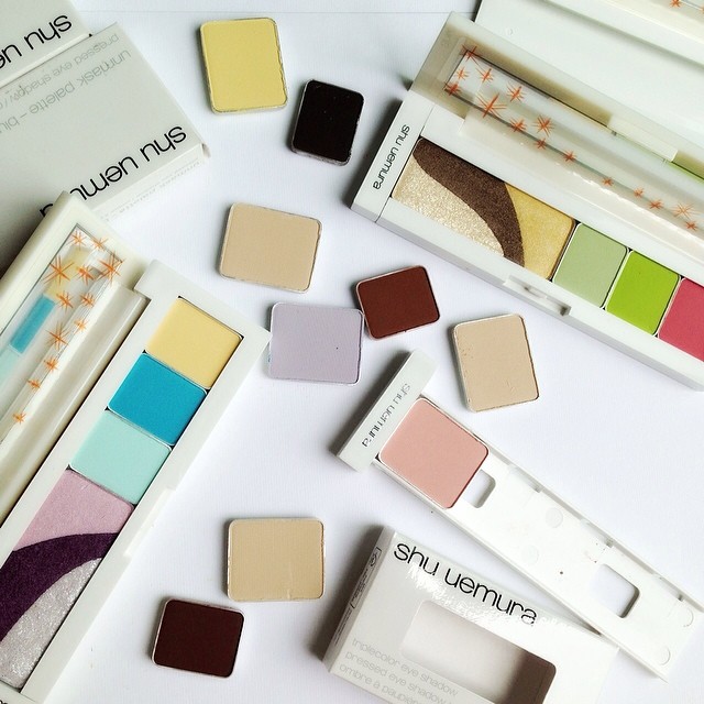 Having a colorful time, mixing & matching my own customized Shu Uemura palette!! Thanks to @jolenecyl for the heads-up on the Loreal sale! Too bad there weren't any YSL left!